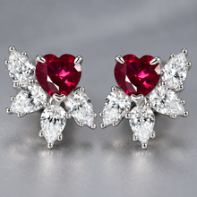 Lab-created ruby Earrings E2461 — craftsmanship detail
