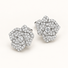 Lab-created moissanite Earrings E3333 — three-quarter product view