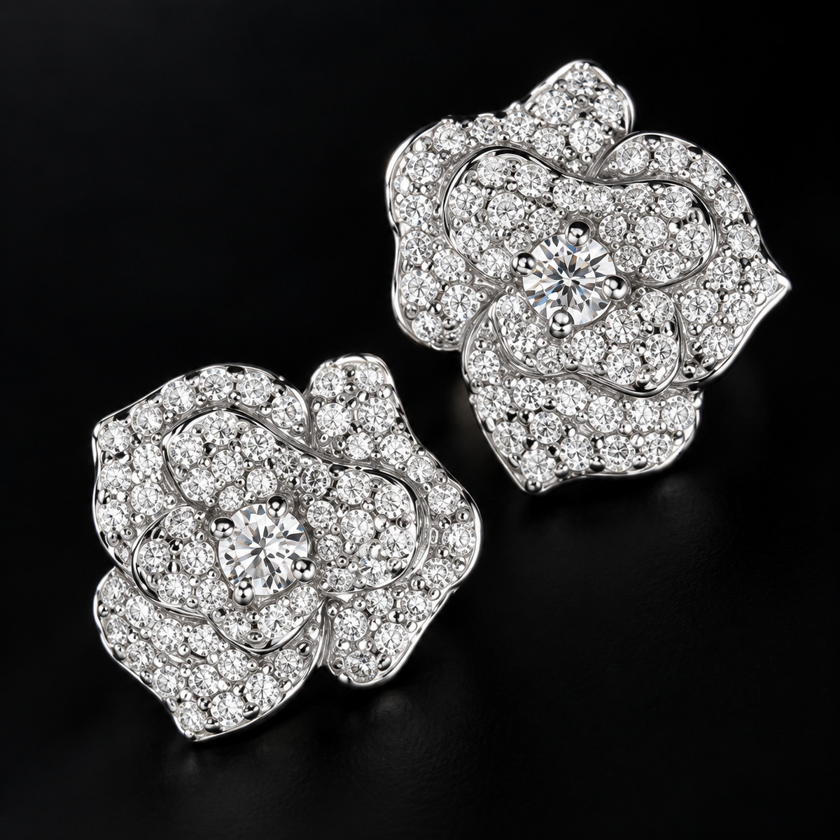 Lab-created moissanite Earrings E3333 — craftsmanship detail
