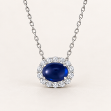Lab-created sapphire Necklace N1896 — three-quarter product view