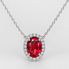 Lab-created ruby Necklace N4150 — craftsmanship detail