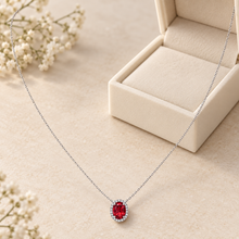Lab-created ruby Necklace N4150 — gift-box presentation