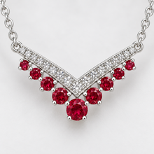 Lab-created ruby Necklace N4182 — craftsmanship detail