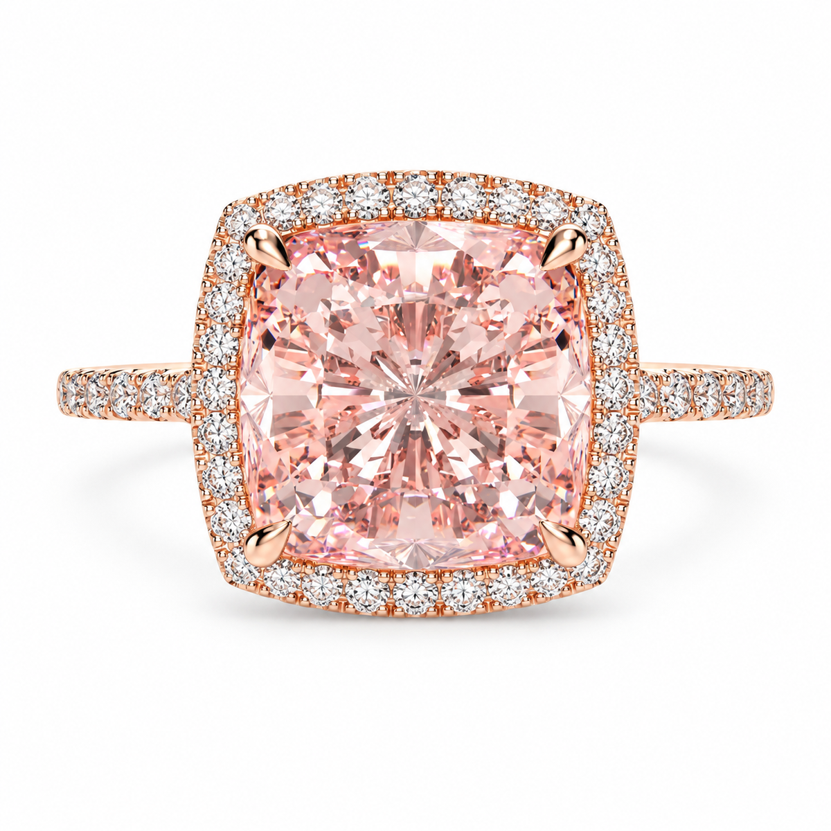 Lab-created ruby Ring R0944 — white background product view