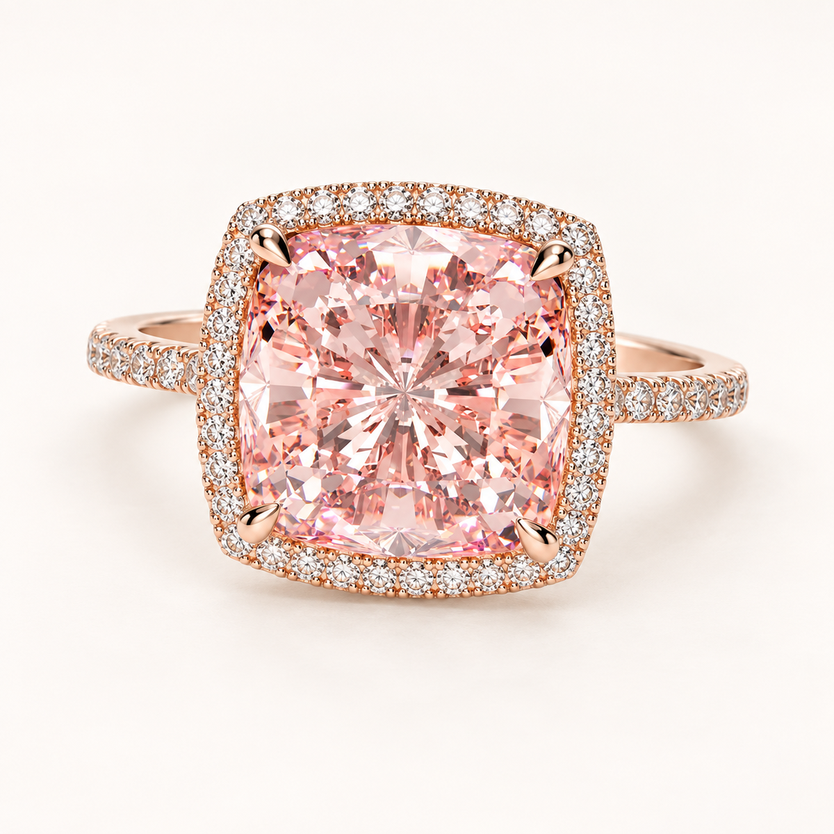 Lab-created ruby Ring R0944 — three-quarter product view