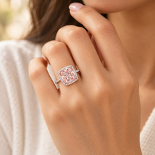 Lab-created ruby Ring R0944 — model-worn lifestyle view