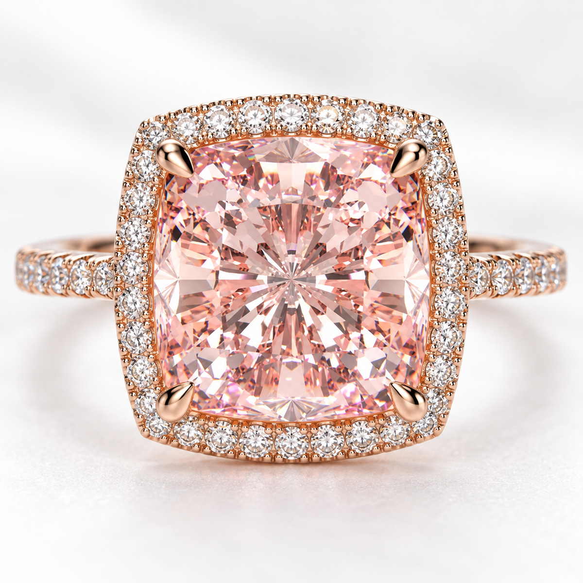 Lab-created ruby Ring R0944 — craftsmanship detail