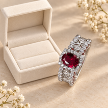 Lab-created ruby Ring R3016 — gift-box presentation