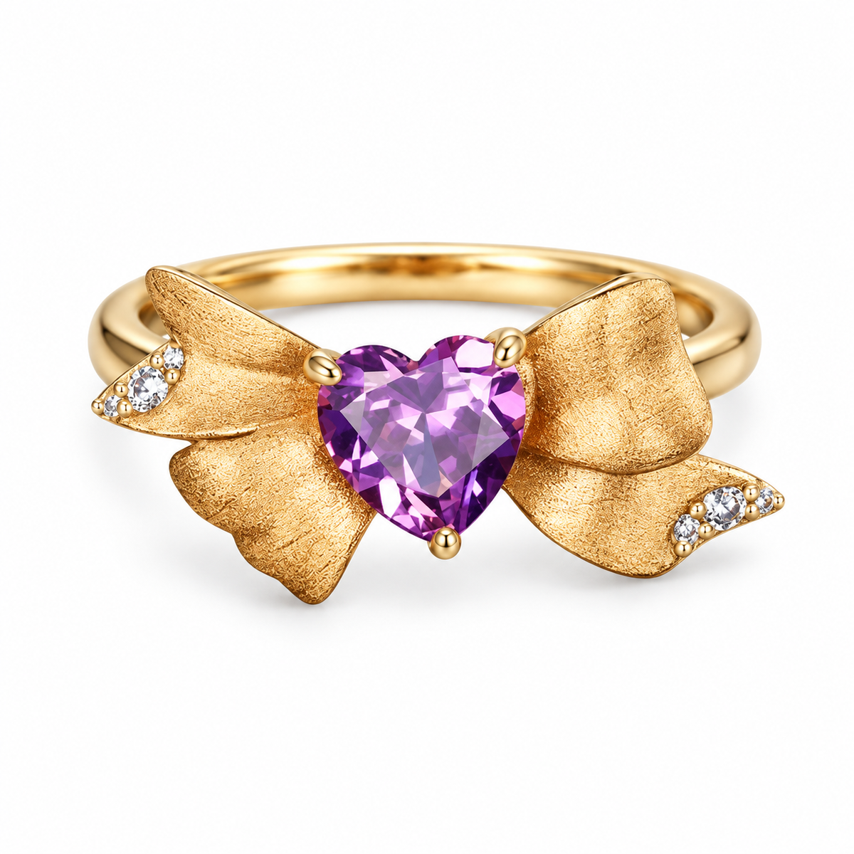 Lab-created ruby Ring R4313 — white background product view