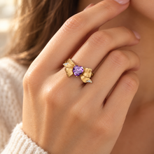 Lab-created ruby Ring R4313 — model-worn lifestyle view