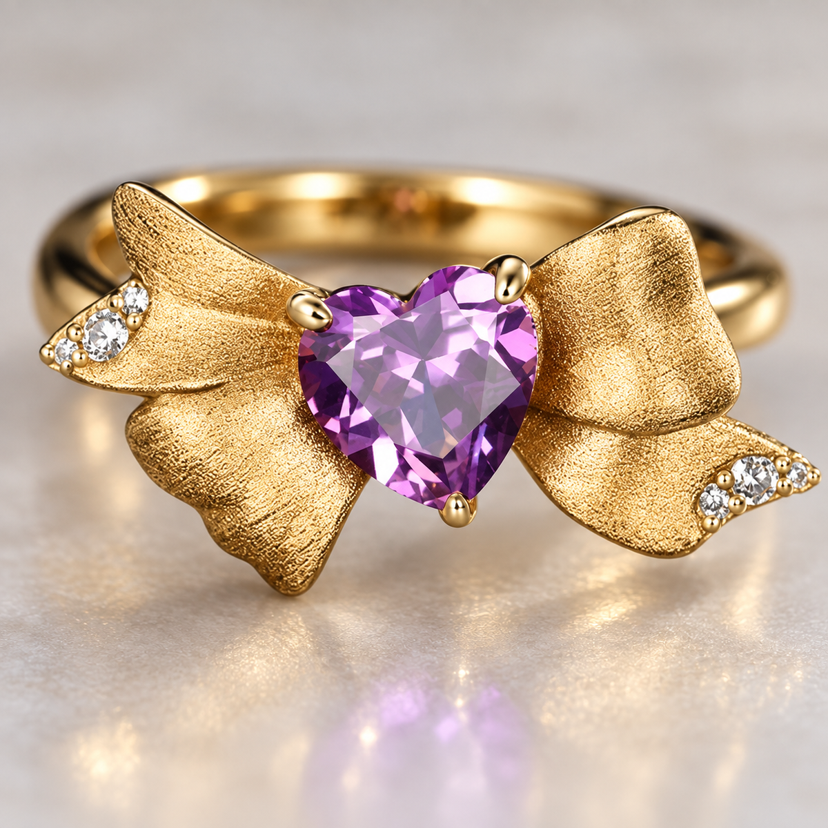 Lab-created ruby Ring R4313 — craftsmanship detail