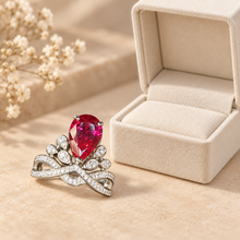 Lab-created ruby Ring R4377 — gift-box presentation