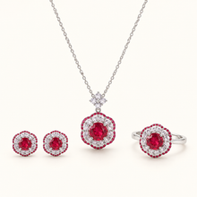 Crimson Rosette AI presentation preview; not exact-item, material, stone, or scale proof.