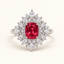 Crimson Starburst AI presentation preview; not exact-item, material, stone, or scale proof.