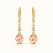 Peach Halo Drops AI presentation preview; not exact-item, material, stone, or scale proof.