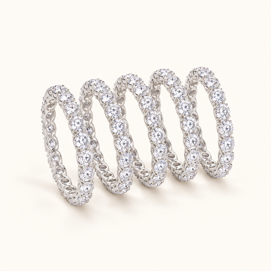Quintet Halo Stack AI presentation preview; not exact-item, material, stone, or scale proof.