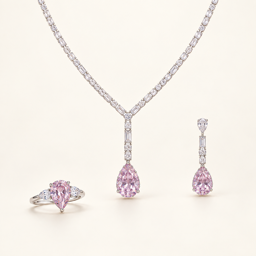Rosewater Y-Drop AI presentation preview; not exact-item, material, stone, or scale proof.