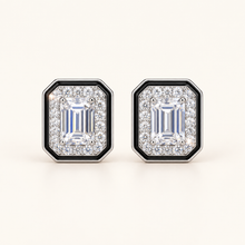 [Correnva V2 main] Noir Portal Studs. AI-assisted presentation image based on a supplier reference; not exact-item, material, stone identity, scale, size, or inventory proof.