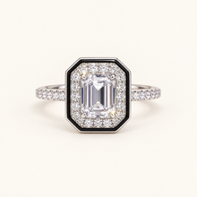 [Correnva V2 main] Noir Portal Ring. AI-assisted presentation image based on a supplier reference; not exact-item, material, stone identity, scale, size, or inventory proof.