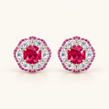 [Correnva V2 main] Crimson Rosette Ring. AI-assisted presentation image based on a supplier reference; not exact-item, material, stone identity, scale, size, or inventory proof.