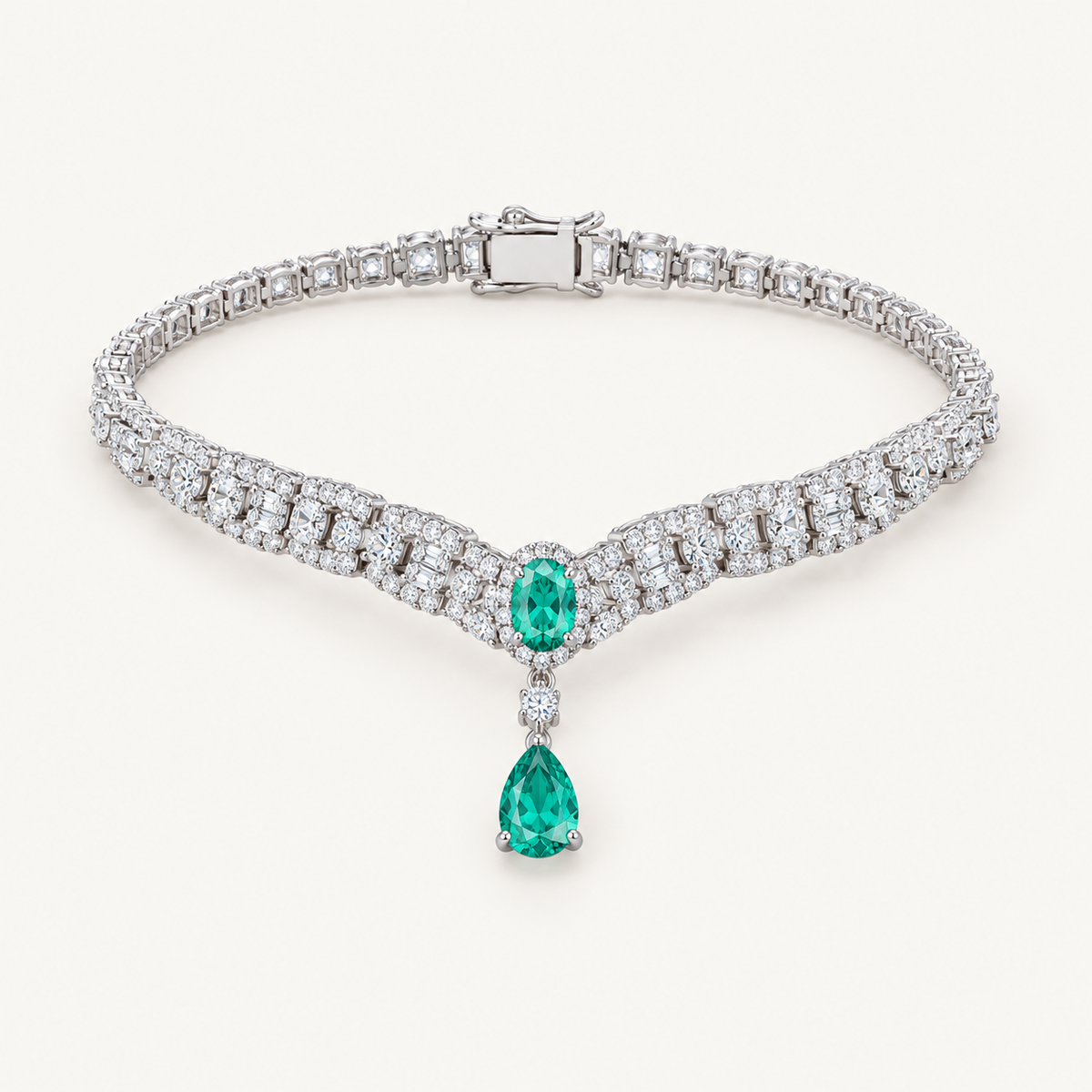 Seafoam Drop Bracelet. AI-assisted presentation image based on supplier reference; not exact-item, material, stone, scale, size, or inventory proof.
