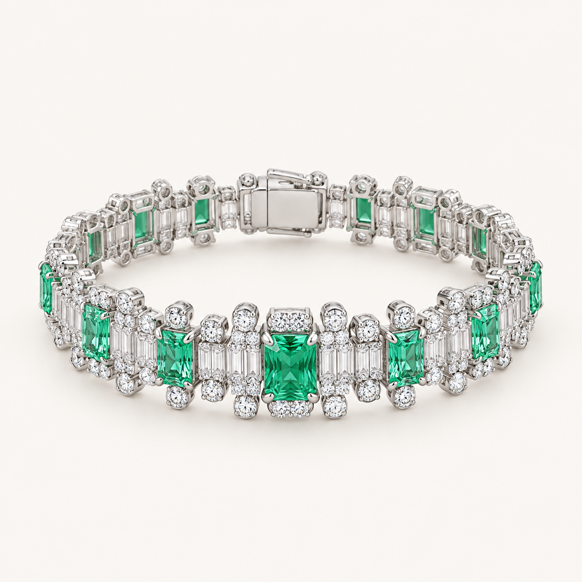 Verdant Step Bracelet. AI-assisted presentation image based on supplier reference; not exact-item, material, stone, scale, size, or inventory proof.