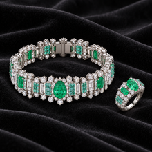 [Correnva V3 velvet main] Verdant Steps Bracelet. AI-assisted presentation image on a dark velvet art direction; not exact-item, material, stone identity, scale, size, or inventory proof.