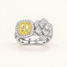 [Correnva V2 main] Soleil Camellia Ring. AI-assisted presentation image based on a supplier reference; not exact-item, material, stone identity, scale, size, or inventory proof.