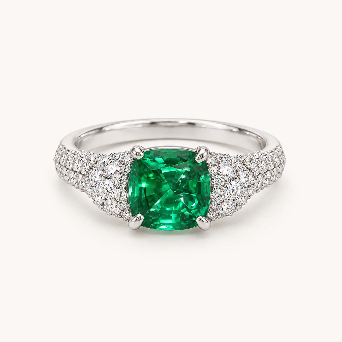 Verdant Halo Ring. AI-assisted presentation image based on supplier reference; not exact-item, material, stone, scale, size, or inventory proof.