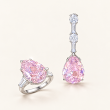 [Correnva V2 main] Rosewater Pear Trio. AI-assisted presentation image based on a supplier reference; not exact-item, material, stone identity, scale, size, or inventory proof.