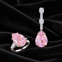 [Correnva V3 velvet main] Rosewater Pear Trio. AI-assisted presentation image on a dark velvet art direction; not exact-item, material, stone identity, scale, size, or inventory proof.