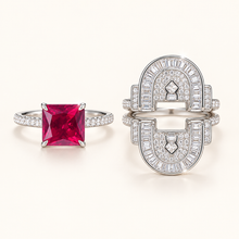 [Correnva V2 main] Crimson Portal Ring. AI-assisted presentation image based on a supplier reference; not exact-item, material, stone identity, scale, size, or inventory proof.
