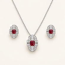 [Correnva V2 main] Crimson Portal Pendant. AI-assisted presentation image based on a supplier reference; not exact-item, material, stone identity, scale, size, or inventory proof.