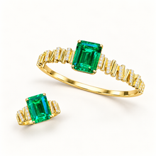 Verdant Axis Duo. AI-assisted presentation image based on supplier reference; not exact-item, material, stone, scale, size, or inventory proof.