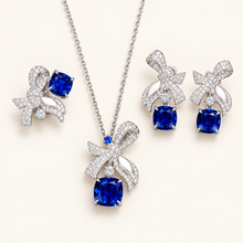 [Correnva V2 main] Cobalt Papillon Pendant. AI-assisted presentation image based on a supplier reference; not exact-item, material, stone identity, scale, size, or inventory proof.