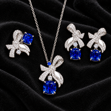[Correnva V3 velvet main] Cobalt Papillon Pendant. AI-assisted presentation image on a dark velvet art direction; not exact-item, material, stone identity, scale, size, or inventory proof.
