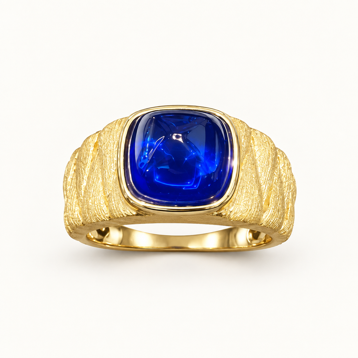 Cobalt Signet Ring. AI-assisted presentation image based on supplier reference; not exact-item, material, stone, scale, size, or inventory proof.