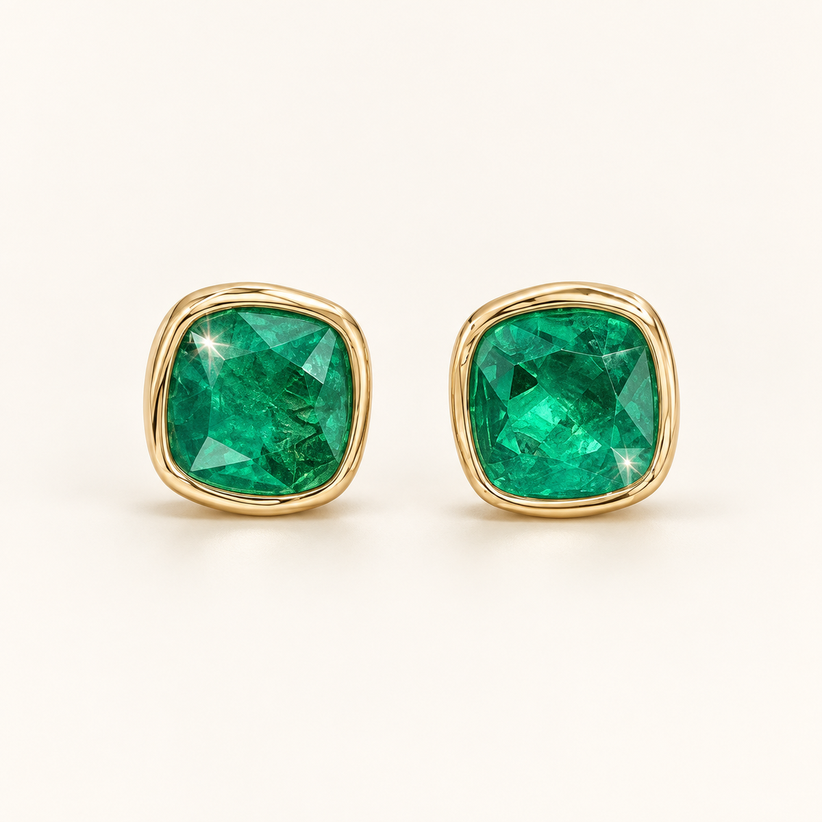 [Correnva V2 main] Verdant Duet Studs. AI-assisted presentation image based on a supplier reference; not exact-item, material, stone identity, scale, size, or inventory proof.