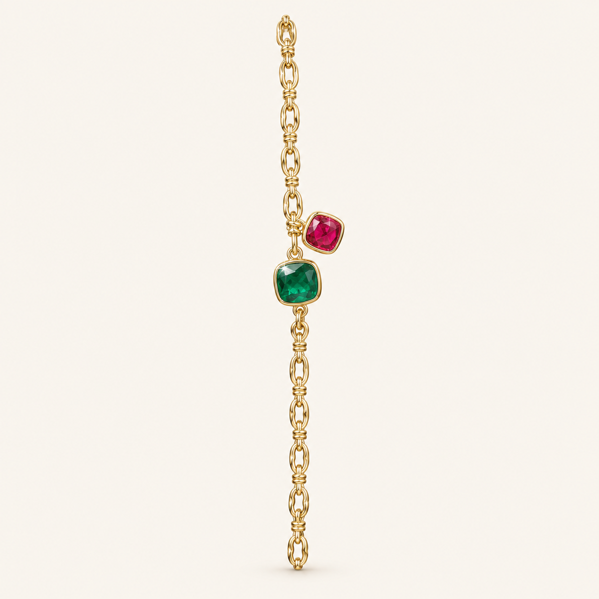 [Correnva V2 main] Verdant Duet Bracelet. AI-assisted presentation image based on a supplier reference; not exact-item, material, stone identity, scale, size, or inventory proof.