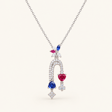 [Correnva V2 main] Chroma Arc Pendant. AI-assisted presentation image based on a supplier reference; not exact-item, material, stone identity, scale, size, or inventory proof.